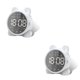thumbnail image 1 of Moyic Reloj despertador con pantalla de espejo LED, reproductor de música multifuncional, recargable, compatible con Bluetooth, brillo Blanco 2Conjunto, 1 of 6