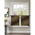 thumbnail image 2 of Leopard Print Sheer Curtains 45 Inch Long 2 Panels, Gradient Texture Dot Light Filtering Rod Pocket Semi Sheer Curtains, Sheer Voile Drapes for Living Room Bedroom, 52"x45", 2 of 5
