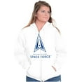 thumbnail image 3 of Military Classic US Space Force Logo Unisex Plus Size Zip Hoodie Brisco Brands 2X, 3 of 6