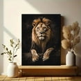 thumbnail image 6 of Lion Portrait Decorative Painting/Canvas Art， Perfect for Living Room， Bedroom， and Entrance Decor. Majestic Lion Face Art Print， Animal King Canvas， Fierce Lion Gaze Wall Decor., 6 of 8