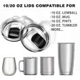 thumbnail image 2 of Magnetic Tumbler Lid, 2-Pack, Fits Yeti, Ozark Trail, Rtic Coffee Tumbler, Magnetic Slider Switch Spill Proof Tumbler Cover (Black & Seafoam), 2 of 5