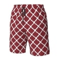 thumbnail image 6 of Uemuo Red Moroccan Pattern Men's Swim Trunks Hawaiian Beach Bathing Suit Swimsuits Beach Quick-Dry Shorts with Pockets-XX-Large, 6 of 9