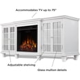 thumbnail image 4 of Real Flame Marlowe 70" Electric Fireplace TV Stand in White, 4 of 10