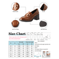 thumbnail image 6 of TMA EYES Fashion all-in-one thick heel retro round head English style high-heeled loafers, 6 of 9