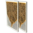 thumbnail image 4 of DecorShore Contemporary Metal Wall Art Set of 2 | Wall Decorations | Modern Metal Art Home Decor | Large Wall Decor | Gold Leaf Nature Metal Decorative Wall Art, 4 of 6