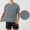 4#Gray, variant on Tops On Sale JXMVOJ Men's Stylish Casual Solid Color Stretch Quick-Dry Short Sleeve Compression Shirt, Base Layer Running Gym Sports Top, Fitness Workout Wear