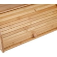 thumbnail image 3 of Bamboo Bread Box, Large Natural Roll Top Wood Bread Box, Countertop Bread Storage Bin, Bread Boxes Holder for Kitchen Food Storage, No Assembly Required, 3 of 5