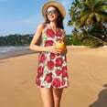 thumbnail image 3 of Disketp Rose Flowers para Vestido sin Mangas para Mujeres, Vestidos de Verano para Mujeres, Casual y Holgado para la Playa, 3 of 7