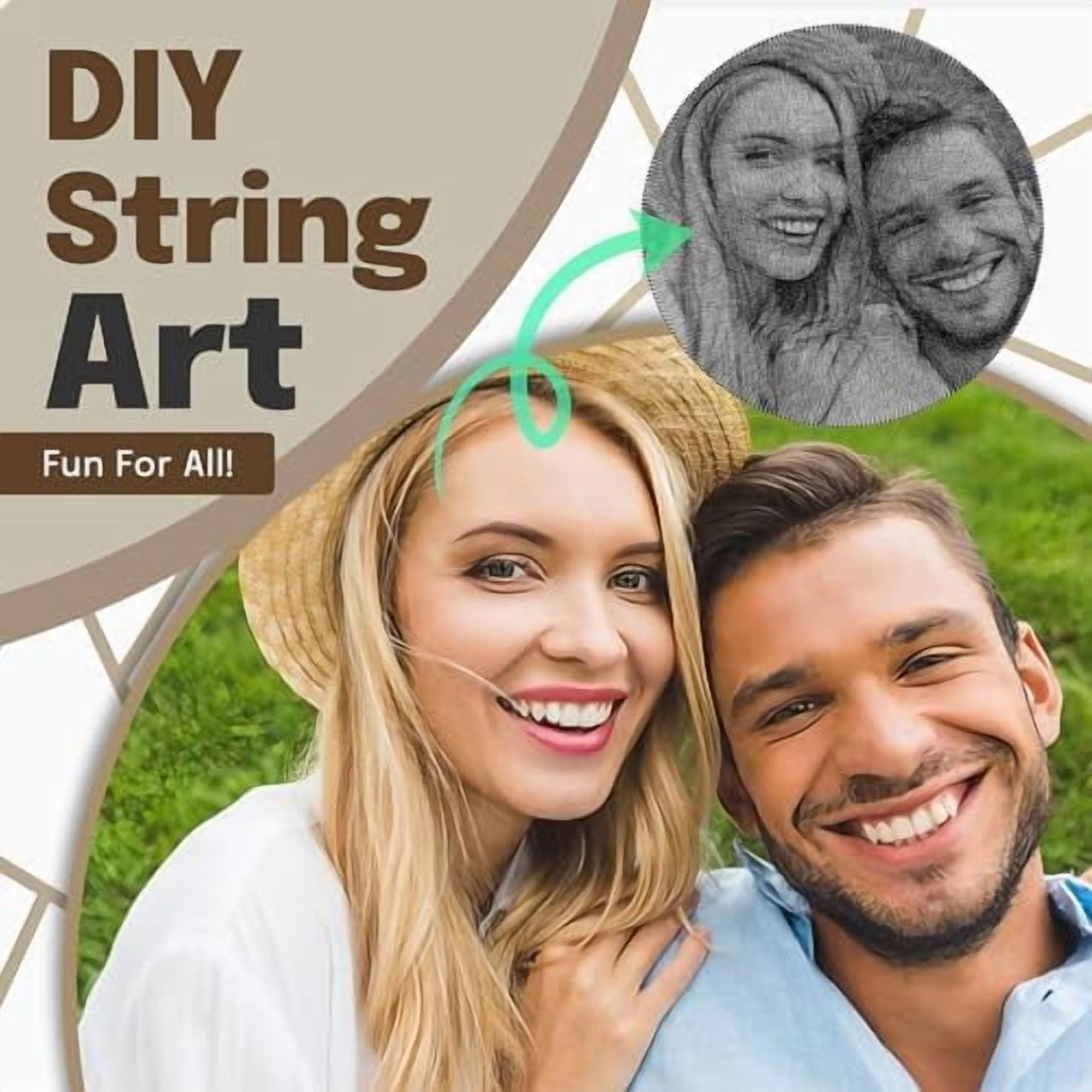 MindArts String Art Kit for Adults - DIY String Art with All Necessary Accessories, Personalized Round Design, Craft Kit, Circle Table - Home Decoration$$Art & Craft