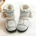thumbnail image 5 of FAMTKT Women's Winter Snow Boots Soft Plush Warm Boots Home Mute Cute Soft Couple Hair Plush Ball Women Interior Boots, Women's Short Winter Boots, 5 of 9