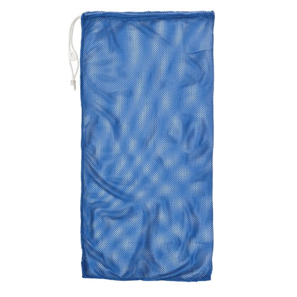 Champion Sports 24x48" Heavy Duty Nylon Mesh Equipment Bag With Drawstring, Blue by Champion Sports