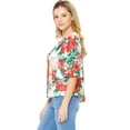 thumbnail image 3 of Jealous Tomato Women's Off Shoulder Romantic Floral Blouse (M, Ivory), 3 of 4