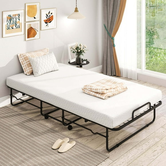Costway Twin Size Folding Bed 38" x 75" Rollaway Guest Bed Portable Sleeper Bed