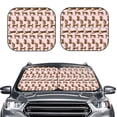 thumbnail image 2 of Xecao Leopard Print for Foldable Car Sun Shades (2-Pack) offer sun protection with an easy-fold design for convenient windshield shading., 2 of 7