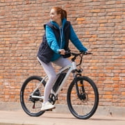 5TH WHEEL WLB17 26 Electric Bike for Adult, 500W Peak Ebike with 36V 10.4Ah Removable Battery, Electric Bicycle with 7 Speed, UL2849, White/Black
