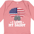 thumbnail image 4 of Inktastic I Love My Daddy Military Son Daughter Boys or Girls Long Sleeve Baby Bodysuit, 4 of 5