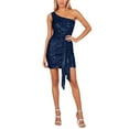 thumbnail image 2 of Women Off Shoulder Dress Blue Glitter Dress Carnival Dress Womens Sparkly Dress, 2 of 6