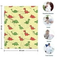thumbnail image 4 of Yellow Cartoon Dinosaurs Pattern Blanket,Comfortable Soft Flannel Throw Blanket,All Season,Warm Lightweight Blankets for Sofa Bed Couch Living Room Chair,30"x40", 4 of 4