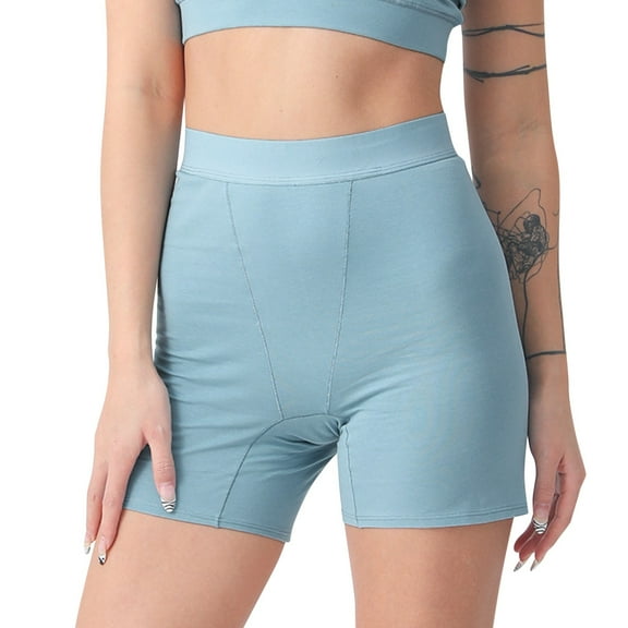 Leakproof Ladies Underwear,Women's High Waisted Shorts For Underwear Anti Chafing Thigh Pants,Womens Underwear(Size:L)