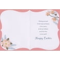 thumbnail image 2 of Designer Greetings Two Light Pink 3D Die Cut Sparkling Flowers, Gold Gems, Blue Foil Vines and Blue Ribbon Hand Decorated Easter Card for Daughter and Son-in-Law, 2 of 2