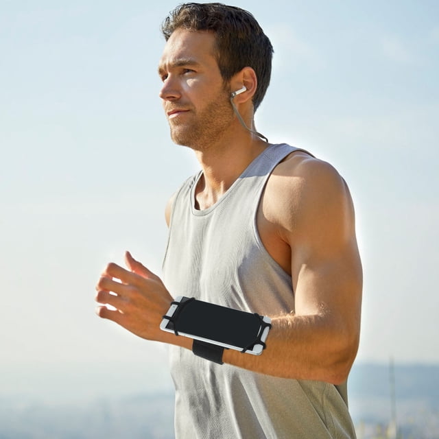 HAMPPLIES 2Ud Teléfono Para Ejercicio Negro Con Estable Para Caminar Y Ciclismo