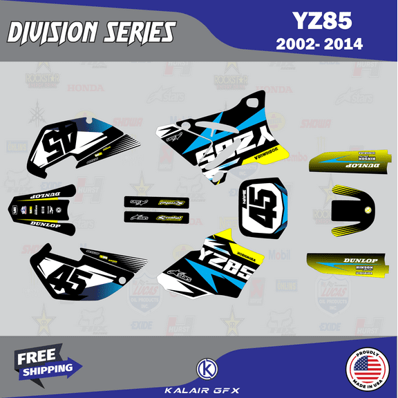 Kalair GFX Graphics Kit for Yamaha YZ85 (2002-2014) Division Series