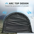 thumbnail image 3 of Erommy 12 x 24 FT Heavy Duty Carport, Outdoor Anti-Snow All Covered Portable Garage with Reinforced All-Steel Frame for Car, Truck, Boat, 3 of 9