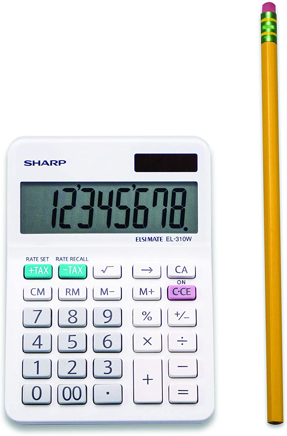 White 3.125 Sharp EL-310WB Calculator 