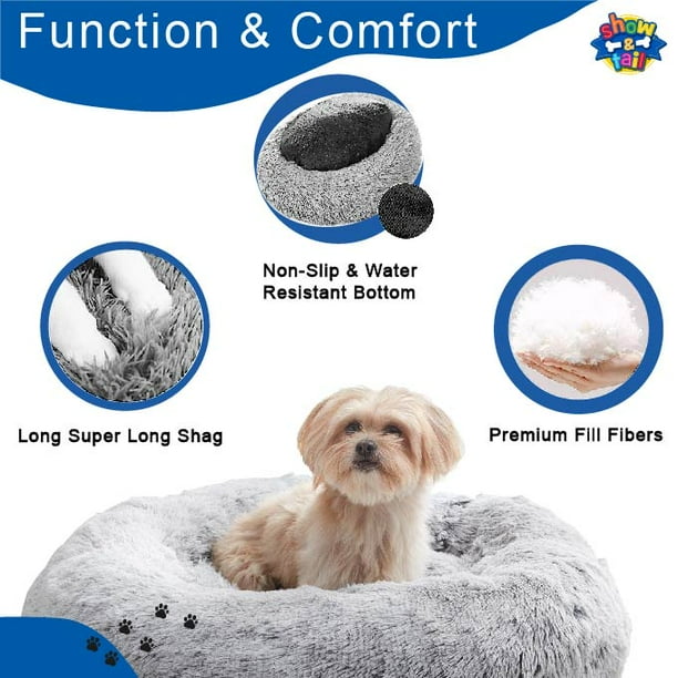 Show & Tail The Cushioned Comfy Dog Bed Soft Fleece Fluffy Dog Bed