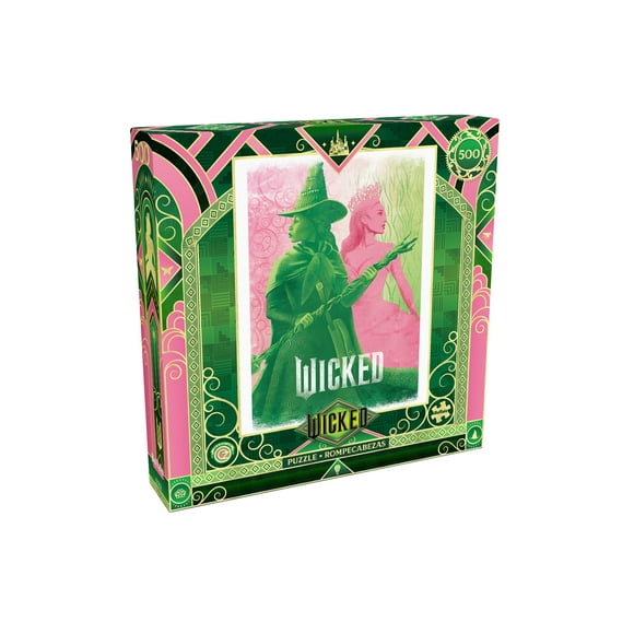 Buffalo Games Entertainment Pink Goes Good with Green (Wicked) 500-Piece Interlocking Jigsaw Puzzle for Adults Ages 14 and Older