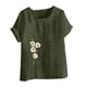 thumbnail image 4 of Camiseta suelta informal de verano con cuello redondo y manga corta con estampado de flores para mujer OAVQHLG3B Store  lin121212, 4 of 4
