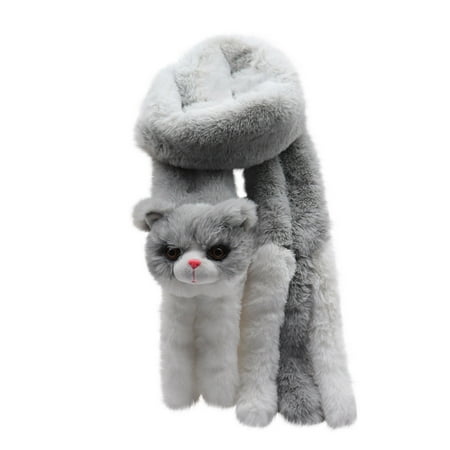 

Ladies Plush Scarf Fashion Cartoon Animal Bib Autumn And Winter Plus Velvet Thickening Rabbit Scarf-Summer Savings