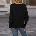 thumbnail image 4 of GigrtiJin Womens Basic Tops Long Sleeve V-Neck Lace Button Fashion Blouse Casual Comfy Solid Color Loose Shirts, 4 of 4