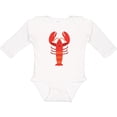thumbnail image 3 of Inktastic Lobster Cute Ocean Creature Boys or Girls Long Sleeve Baby Bodysuit, 3 of 5