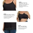 thumbnail image 5 of MANIFIQUE Plus Size Swing Lace Flowy Spaghetti Strap Tank Top with Built in Bra for Women (S-4XL), 5 of 7