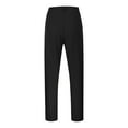 thumbnail image 4 of XIAOCHA Pleated Dress Pants for Men Button Loose Fit Straight Pants Vintage formal Work TrousersBlackL, 4 of 8