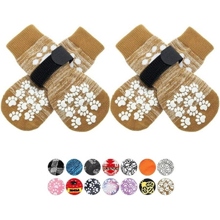 Anti Slip Dog Socks to Prevent Licking Paws  Dog Shoes for Hot Pavement  Dog Booties for Small Medium Large Senior Dogs  Traction Control Dog Boots & Paw Protectors for Hardwood Floors