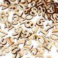 thumbnail image 3 of Minkissy 100 Pcs Unfinished Wood Numbers Scrapbook Embellishments Light Brown for DIY Projects, 3 of 6