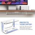 thumbnail image 3 of NiHome Clear Acrylic Under Desk Laptop Mount, Easy Installation Adjustable Laptop Holder, Scratch-Resistant Under-Desk Stand for MacBook, Notebook, Modem, TV Box, PS4 Slim and More, 3 of 8