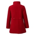 thumbnail image 2 of Richie House Little Girls Dark Red Double-Breasted Stand Collar Jacket 4, 2 of 2