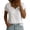 White, variant on Women's Plus Size Casual Solid Color Short Sleeve T Shirt, Sweetheart Neckline Simple Top, Lightweight and Breathable for Summer Daily Wear, Relaxed Fit White S