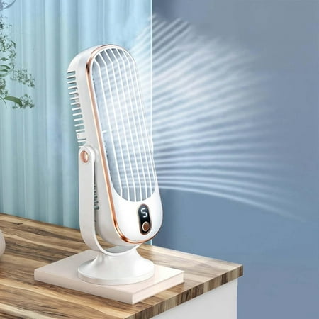 

Fan For Bedroom Oscillating Desk Cold Desktop Indoors Portable USB Rechargeable Car Home Brushless Motor Small Head With 3 Speeds Office Birthday gifts for Job Site use