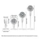 thumbnail image 5 of 38-82cm Pedestal Fan with Remote, 5 Speeds Air Cooling Oscillation Fan, Portable Floor Standing Fan for Home Office, 5 of 5