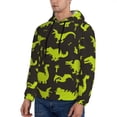 thumbnail image 3 of Xecao Cute Cartoon Dinosaurs Pattern Men's Adult Pullover Hoodie,Hooded Sweatshirt-Large, 3 of 7