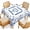 Blue, variant on 55x55 Mahjong Tablecloth Chinoiserie Floral Table Cloth with Rule