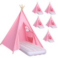 thumbnail image 1 of Tiendas de Campaña para Pijamadas Wilwolfer para Fiestas Infantiles con Luces y Colchón Inflable, 1 of 8