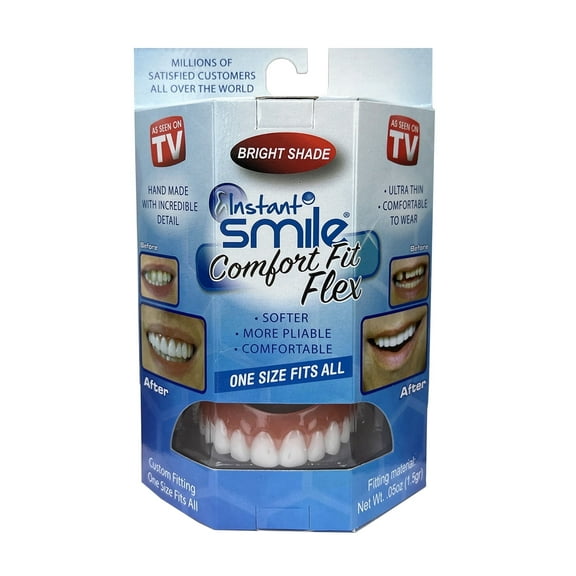 Instant Smile Comfort Fit Flex - Bright Shade - Upper Veneer Cosmetic Teeth