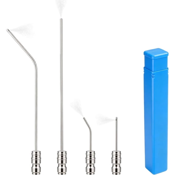 Stainless Steel High Pressure Washer Nozzle Kit – Flush Wand & Extension Spray Tips, Quick-Connect for AC Coil, Washing Machine, Water Heater & Appliance Cleaning(RL 1 Set)