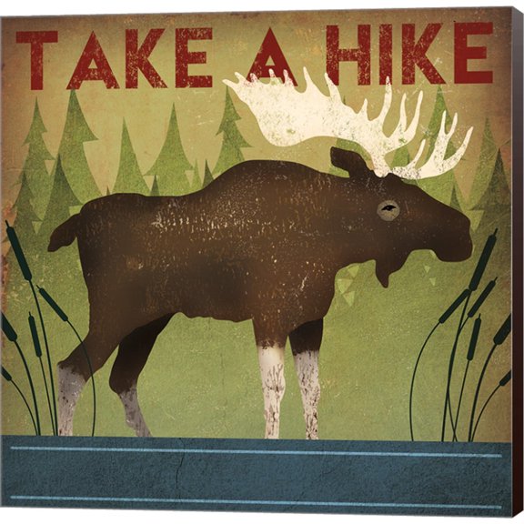 Take a Hike Moose by Ryan Fowler, Canvas Wall Art