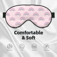 thumbnail image 3 of PAYOHTO Pink Rainbow and Heart Soft Sleep Mask Comfort Pure Silk Eye Cover for Travel Office Camping, 3 of 7